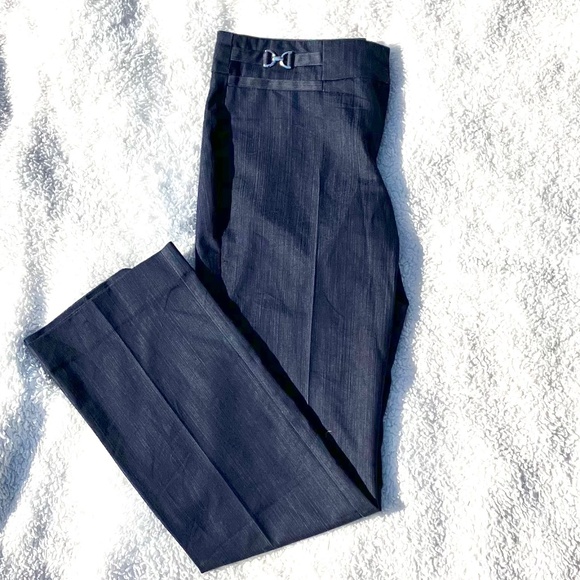 Stretch Long Pants Embellishment Dark Navy, Sz 4 - Picture 6 of 9